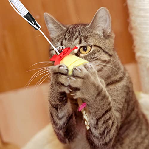 arbitra De Juguete con Forma de Pluma de Gato - Funny Cat Stick | Pet Teaser Toys Muñeco de Peluche | Juguetes interactivos de Gatitos para Gatos de Interior, Ejercicio de Gatitos