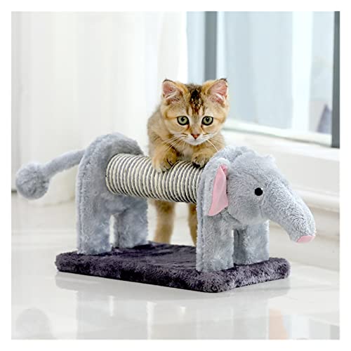 árbol de gato Gato rascando el poste for los gatos en forma de elefante en forma de gato Scratcher Board con campanas de sisal for proteger los muebles de gato gato juguetes de gato. Juguetes de peluc