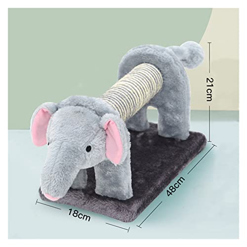 árbol de gato Gato rascando el poste for los gatos en forma de elefante en forma de gato Scratcher Board con campanas de sisal for proteger los muebles de gato gato juguetes de gato. Juguetes de peluc
