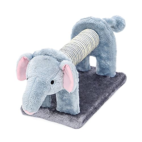 árbol de gato Gato rascando el poste for los gatos en forma de elefante en forma de gato Scratcher Board con campanas de sisal for proteger los muebles de gato gato juguetes de gato. Juguetes de peluc