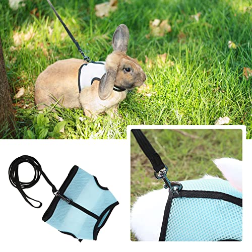 Arnés ajustable con correa de malla suave en el pecho para cachorros, gatitos, perros pequeños, medianos y gatos para paseos (azul talla L)