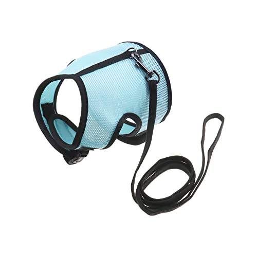Arnés ajustable con correa de malla suave en el pecho para cachorros, gatitos, perros pequeños, medianos y gatos para paseos (azul talla L)