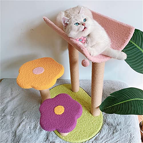 Astucia Colorido flor gatos trepador marco sisal scratch tablero mago de gatos árbol pata princesa chaise tounger den gatos grandes