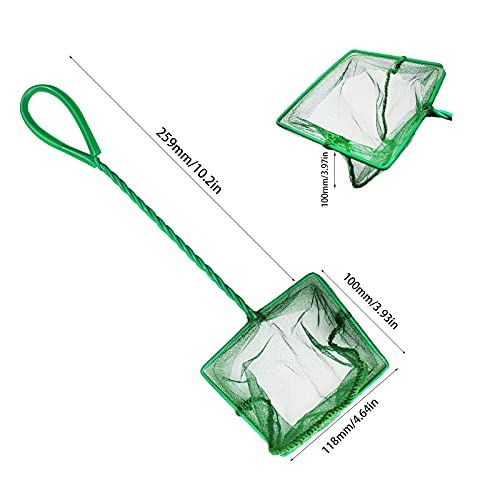 aupawdy 2 PCS Red Acuario Red de Malla Fina Red de Aterrizaje de Pesca Acuario Mini Fish Net Net para el Acuario Tanque Camarón el Acuario Fish