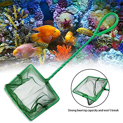 aupawdy 2 PCS Red Acuario Red de Malla Fina Red de Aterrizaje de Pesca Acuario Mini Fish Net Net para el Acuario Tanque Camarón el Acuario Fish