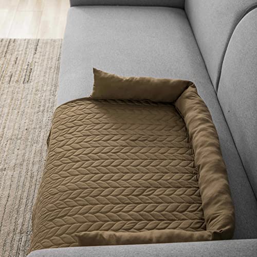Avotiq Funda para sofá de perro para cama de perro, tapete de dormir para cama grande, nido calmante para gatos, asiento para mascotas (color : café, tamaño: M 75 x 75 x 15 cm)