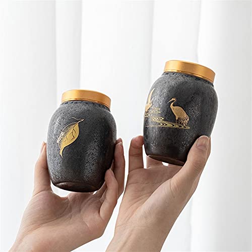 AWCPP Urna de Cerámica de Animal Doméstico, Orillas de Cerámica a Prueba de Humedad para Perros Cenizas Pequeñas, Hechas a Mano Impermeable de Cerámica de Cerámica Urna para Perro Gato Mini Animal Urn
