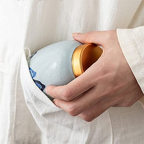 AWCPP Urna de Cerámica de Animal Doméstico, Orillas de Cerámica a Prueba de Humedad para Perros Cenizas Pequeñas, Hechas a Mano Impermeable de Cerámica de Cerámica Urna para Perro Gato Mini Animal Urn