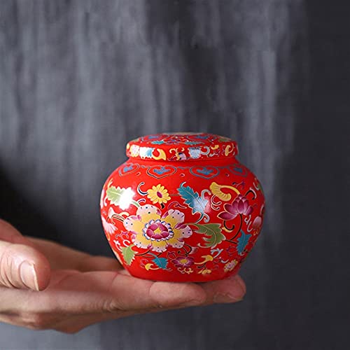 AWCPP Urna de Cremación, Mini Urnas de Cerámica Pet Gato Perro Urnas Funerales, Impermeable a Mano Y a Prueba de Humedad Urna Conmemorativa para Pequeños Animales Qiu