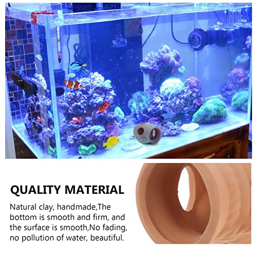 balacoo 2 unidades de cerámica cueva para acuario, tanque de peces de cerámica, escondite de protección para acuario