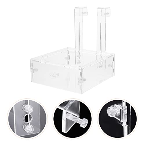Balacoo Camarones acrílicos para alimentación de tubo, plato: Mini acuario vivo, gusanos rojos, tazas, cuencos, platos claros, bandeja para animales bentíficos (transparente)