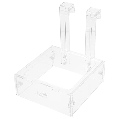 Balacoo Camarones acrílicos para alimentación de tubo, plato: Mini acuario vivo, gusanos rojos, tazas, cuencos, platos claros, bandeja para animales bentíficos (transparente)