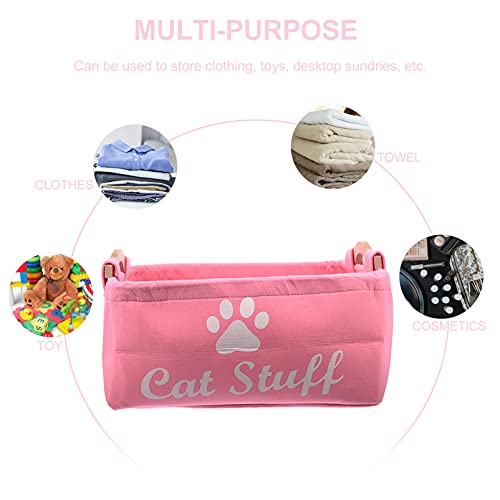 Balacoo Cestas de Perro Juguetes para Perros Cestas de Fieltro para Cachorros Cajas de Almacenamiento Organizadoras para Juguetes de Mascotas Correas para Mantas