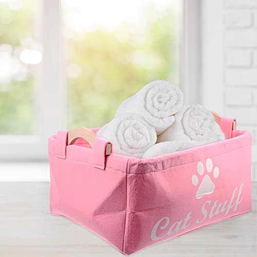 Balacoo Cestas de Perro Juguetes para Perros Cestas de Fieltro para Cachorros Cajas de Almacenamiento Organizadoras para Juguetes de Mascotas Correas para Mantas