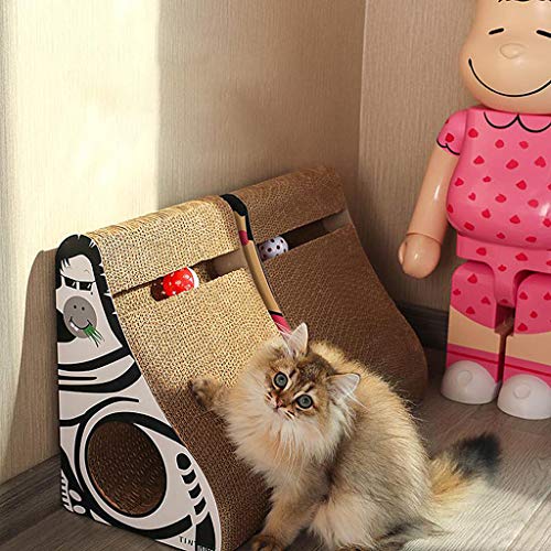 Baoblaze Rascador para Gatos Juguetes para Gatos Almohadilla para rascar para Gatos No más Respaldo Antideslizante de dispersión Rasgada - Negro