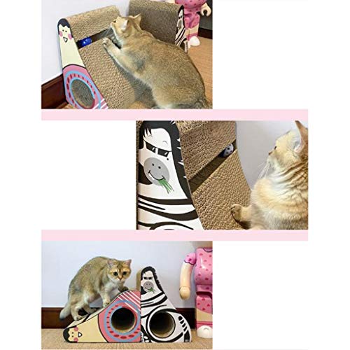 Baoblaze Rascador para Gatos Juguetes para Gatos Almohadilla para rascar para Gatos No más Respaldo Antideslizante de dispersión Rasgada - Negro