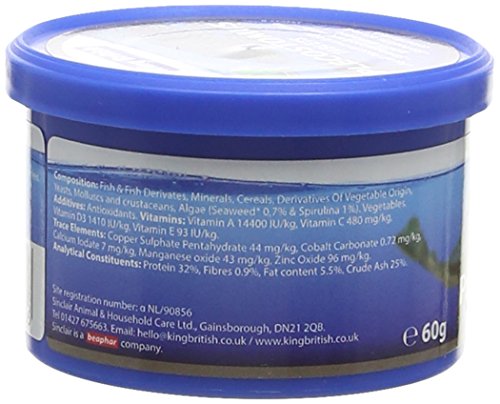 BEAPHAR UK PET-782140 rey británico Plecostomus de la tableta de Alimentos (60g)