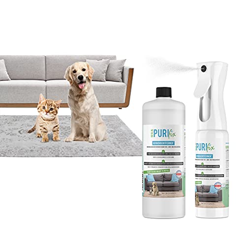 BERLIN PURIFIX Eliminador de olores 1000 ml – Limpiador microbiológico contra olores de animales, orina y fecales – Elimina los olores fuertes de forma duradera su causa