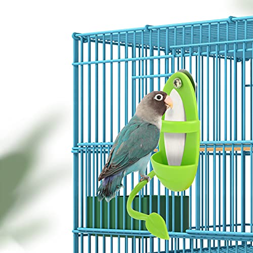Boisbresil 2PCS Comedero Pájaros Alimentador Pájaros Comedero Pájaros Jardín Comedero Loro Comedero Pájaros Jaula Comedero Aves Jaula Colgante para Alimentar y Jugar Loros, Agapornis, Cacatúas