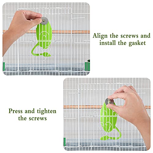 Boisbresil 2PCS Comedero Pájaros Alimentador Pájaros Comedero Pájaros Jardín Comedero Loro Comedero Pájaros Jaula Comedero Aves Jaula Colgante para Alimentar y Jugar Loros, Agapornis, Cacatúas