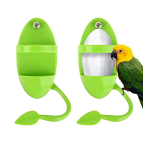 Boisbresil 2PCS Comedero Pájaros Alimentador Pájaros Comedero Pájaros Jardín Comedero Loro Comedero Pájaros Jaula Comedero Aves Jaula Colgante para Alimentar y Jugar Loros, Agapornis, Cacatúas
