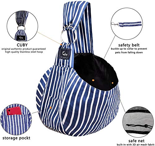 Bolsa de transporte para perros y gatos CUBY, bolsa de diseño suave y ajustable, adecuada para perros pequeños y gatos para viajes al aire libre