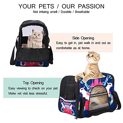 Bolsa de viaje para mascotas para gatos y perros plegable de malla de cara suave transportador seguro de transporte aéreo aprobado por la línea aérea Songkran Thai Elephant