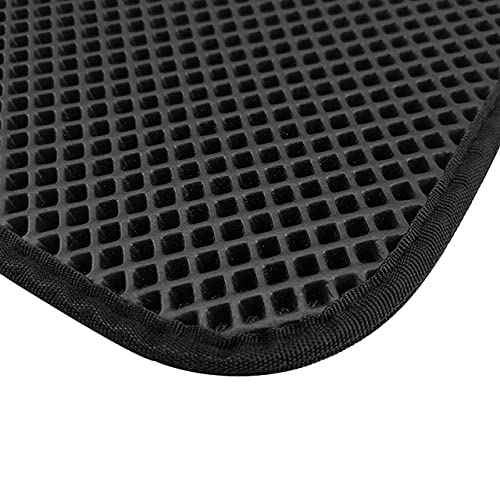 Caja de Almohadilla de Arena para Gatos Plegable, Cama Lavable para rascar, Alfombrilla para Mascotas, Suministros Antideslizantes Inferiores, Negro, 46x60cm