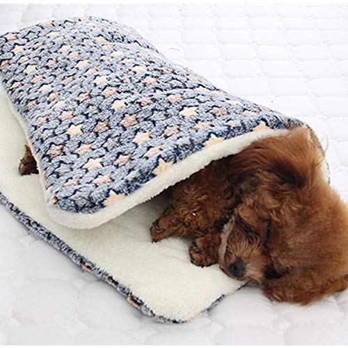Cama para Perros | Soft Cat Bed Rest Manta para Perros Winter Cojín Plegable para Mascotas Coral Cashmere Soft Warm Sleep Mat Sweet Dream Bed-G-91x70cm