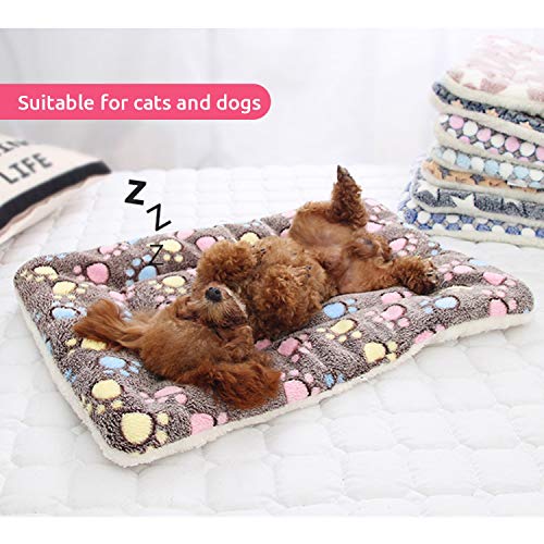 Cama para Perros | Soft Cat Bed Rest Manta para Perros Winter Cojín Plegable para Mascotas Coral Cashmere Soft Warm Sleep Mat Sweet Dream Bed-G-91x70cm
