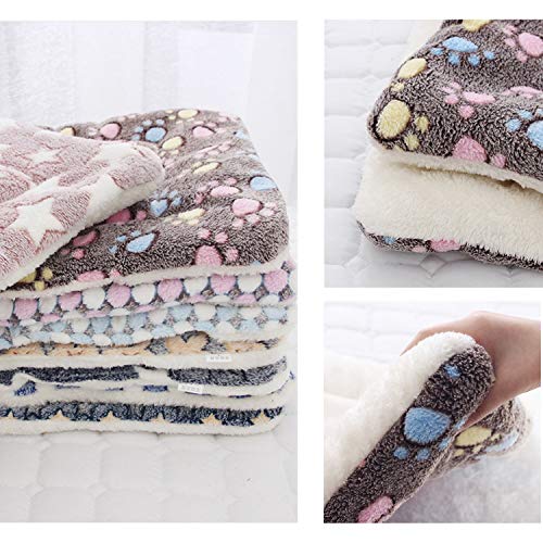Cama para Perros | Soft Cat Bed Rest Manta para Perros Winter Cojín Plegable para Mascotas Coral Cashmere Soft Warm Sleep Mat Sweet Dream Bed-G-91x70cm