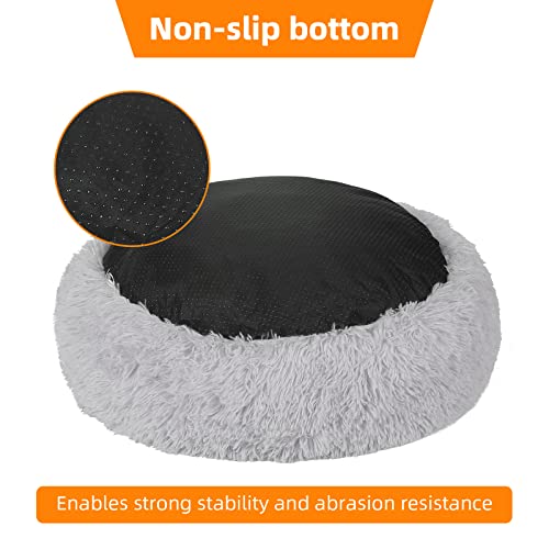 Cama para Perros y Gatos,Mascotas Calentito Cojín Redondo Suave de Felpa