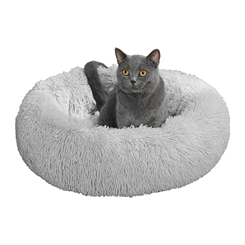 Cama para Perros y Gatos,Mascotas Calentito Cojín Redondo Suave de Felpa