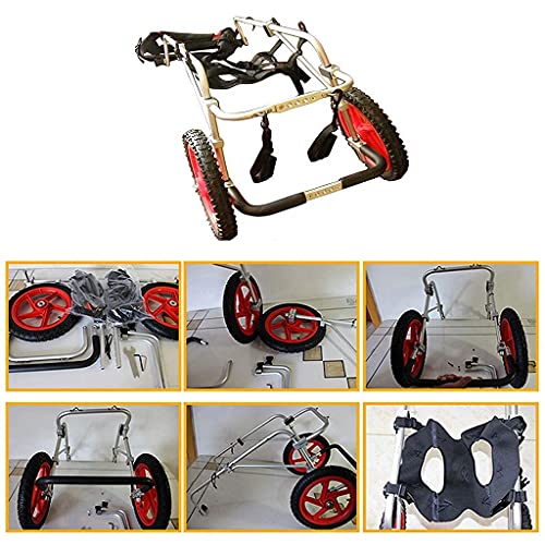 Carro de paseo para perros de rehabilitación de patas traseras, silla de ruedas ajustable para perros, paseo asistido por perros discapacitados, coche de ejercicio de patas traseras para mascotas, sil