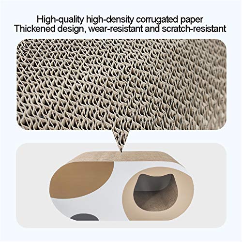 Casa de cartón para raspar gatos, rascador de gatos, juguete interactivo de cartón, casa oculta, diseño de agujero de gato de doble cara, protección del medio ambiente, para gatos de todas las edades