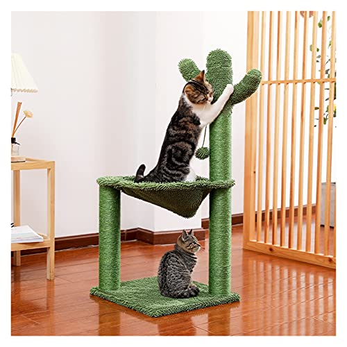 Casas de Gato Árbol De Gato De Cactus con Hamaca Estilo De Hongo Gatos Árbol Condominio Poste Rascador De Sisal Envuelto por Completo for Gatos Escalada De Gatito Envío Rápido (Color : AMT0032BR)