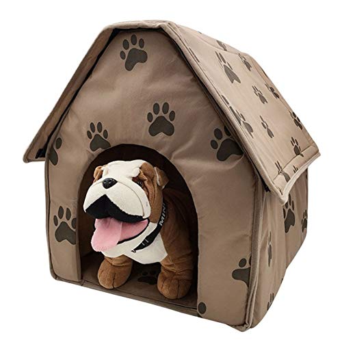 Caseta de Perro, For los pies de invierno caliente al por mayor del gato cama del perro Casa plegable suaves Impreso animal doméstico del gato del perro de perrito gatito de tela Cama perrera caliente