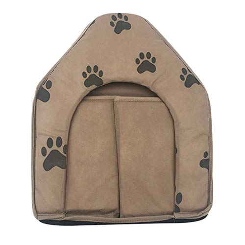 Caseta de Perro, For los pies de invierno caliente al por mayor del gato cama del perro Casa plegable suaves Impreso animal doméstico del gato del perro de perrito gatito de tela Cama perrera caliente