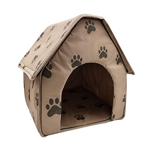 Caseta de Perro, For los pies de invierno caliente al por mayor del gato cama del perro Casa plegable suaves Impreso animal doméstico del gato del perro de perrito gatito de tela Cama perrera caliente