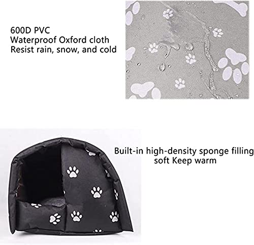Casitas para Gatos Exterior, Waterproof and Warm, Cama para Gatos Y Perros, Caseta Perros Exterior, Cama Gato Cueva, Cálido Refugio para Gatos Callejeros，Refugio Plegable para Mascotas
