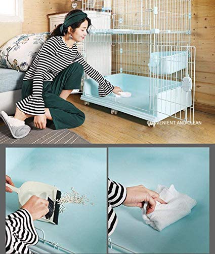 Cat Cage Hogar de Interior con Puerta de Gato Compartimento de Bricolaje Caja de Corral Caja de Jaula Caja Grande de Metal Interior Ourdoor Gran tamaño Cat Villa Cage
