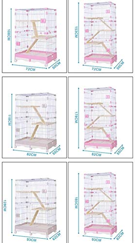 Cat Cage Recinto para Mascotas Cat Cage Hogar Interior con Puerta para Gatos Compartimento Doble de Gran tamaño Cat Villa Cage