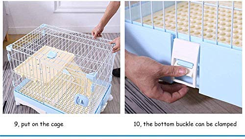 Cat Cage Recinto para Mascotas Cat Cage Hogar Interior con Puerta para Gatos Compartimento Doble de Gran tamaño Cat Villa Cage