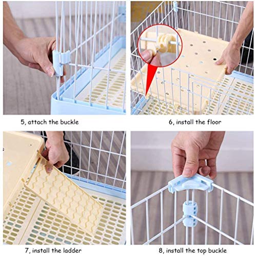 Cat Cage Recinto para Mascotas Cat Cage Hogar Interior con Puerta para Gatos Compartimento Doble de Gran tamaño Cat Villa Cage
