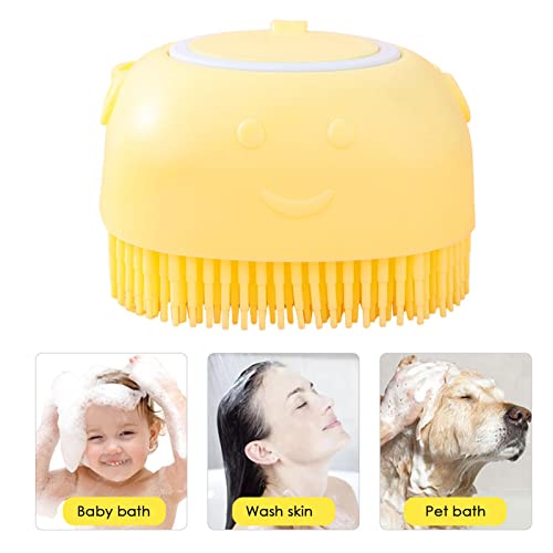 chora Cepillo de Aseo para Perros - Champú para Mascotas Cepillo de baño Masaje Relajante Peine de Goma para Perros y Gatos de Pelo Corto y Largo, con Mango Antideslizante