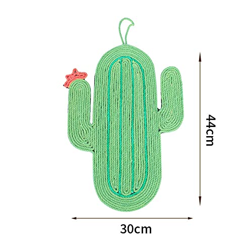 Colgante de Pared de Juguete Creativo Arañazos Mat con Forma de Cactus Rascador para Gatos Gatito
