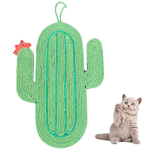 Colgante de Pared de Juguete Creativo Arañazos Mat con Forma de Cactus Rascador para Gatos Gatito