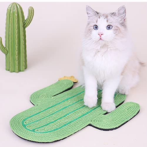 Colgante de Pared de Juguete Creativo Arañazos Mat con Forma de Cactus Rascador para Gatos Gatito