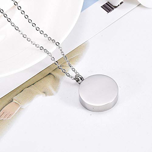 Collar De Urna De Cremación Collar Aniversario Recuerdo Cremación Cenizas Urna Colgante Collar Funeral Ash Locket Azul Marino 5Pcs