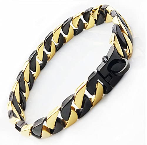 Collar grande para perros de 32 mm de acero inoxidable Bulldog Pitbull PET 70 / 75 cm / 80 cm de longitud, color negro, talla 6XL, 32 mm x 80 cm.
